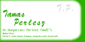 tamas perlesz business card